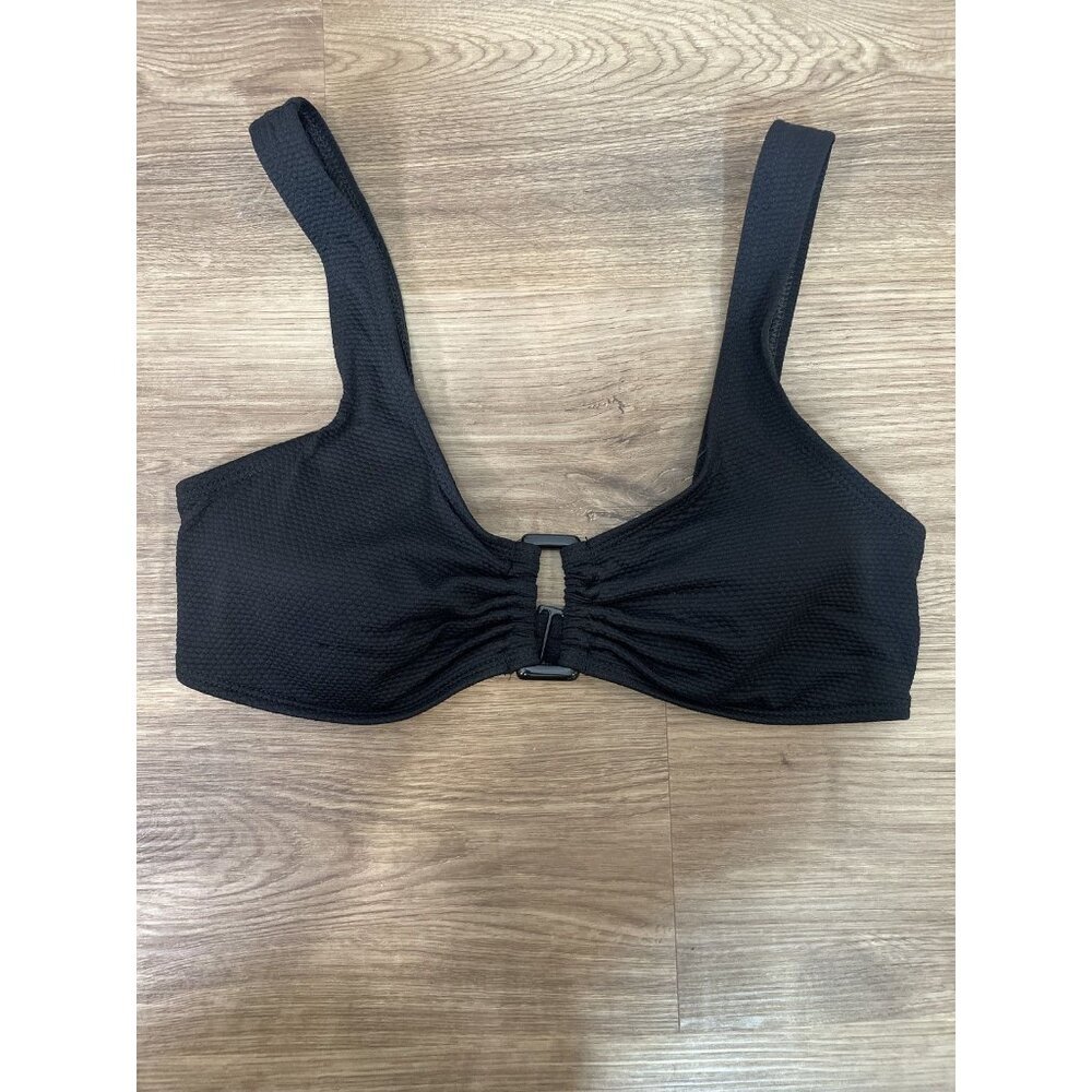 Old Navy Black Bikini Top Size M Women's Adjustable Straps Summer Swimming